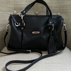 Coach Black Leather Satchel/Crossbody
